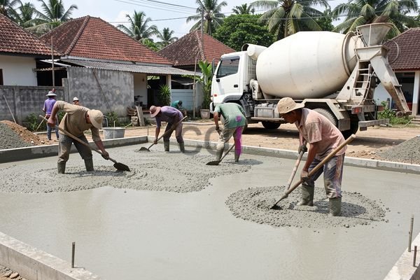 Penyiraman beton setelah 24 jam pengecoran