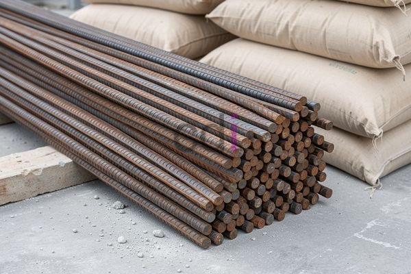 Contoh penggunaan besi diameter 10 pada tulangan kolom